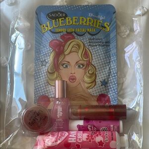 Blueberries Facial Mask and Makeup Set